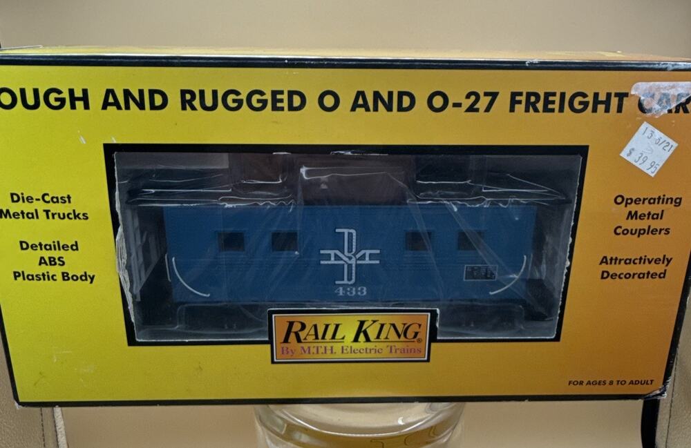 Custom Weathered MTH Rail King Boston And Maine B&M Steel Caboose 30-7740 O